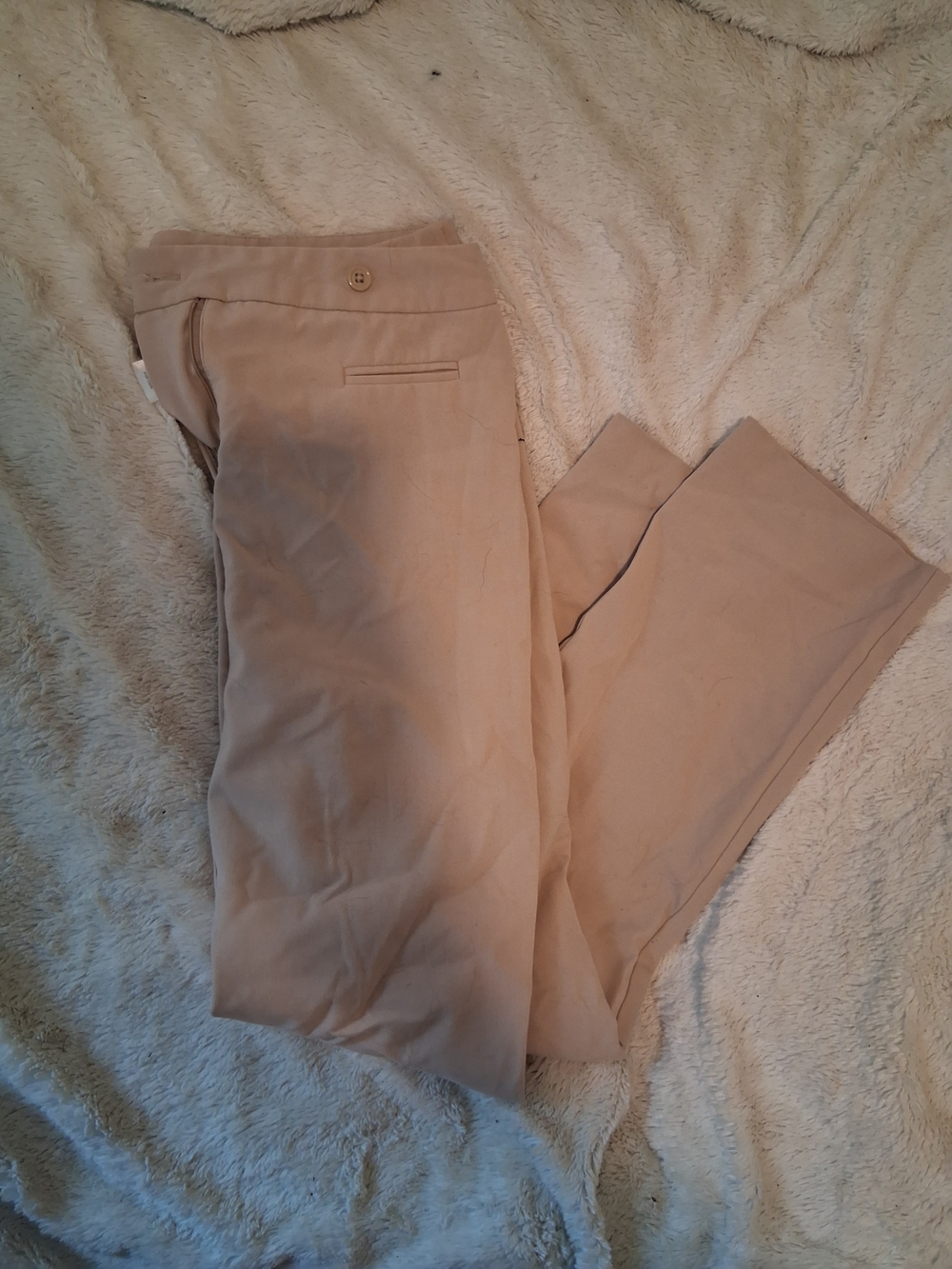 Women Khaki Dress Pants - Classic Flat Front